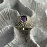 Elegant Design 925 Sterling Silver Amethyst Ring Size 6