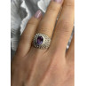 Elegant Design 925 Sterling Silver Amethyst Ring Size 6