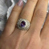 Elegant Design 925 Sterling Silver Amethyst Ring Size 6