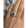 Elegant Design 925 Sterling Silver Amethyst Ring Size 6