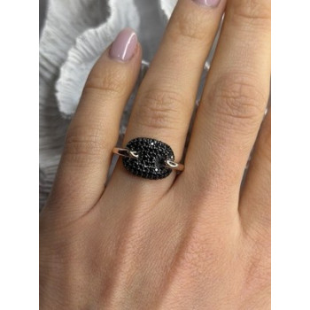 925 Sterling Silver White & Green Cz Band Ring Size 6