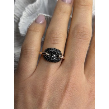 925 Sterling Silver White & Green Cz Band Ring Size 6