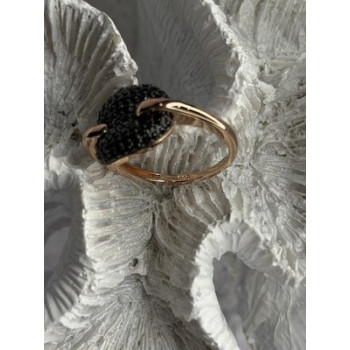 925 Sterling Silver White & Green Cz Band Ring Size 6