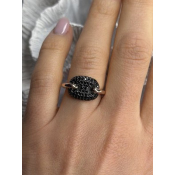 925 Sterling Silver White & Green Cz Band Ring Size 6