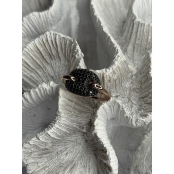 925 Sterling Silver White & Green Cz Band Ring Size 6