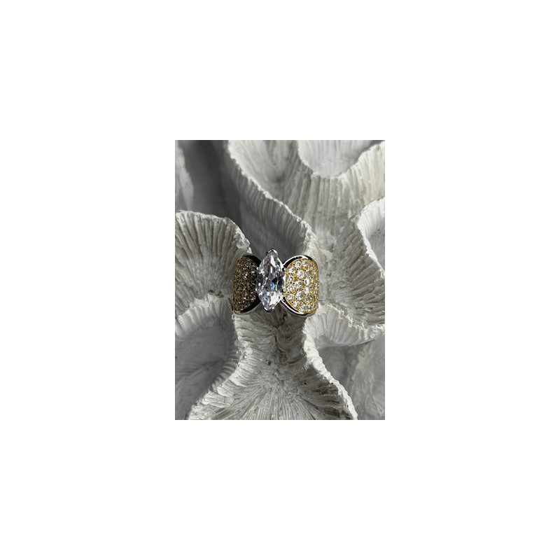 925 Sterling Silver Cz Ring Size 6