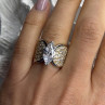 925 Sterling Silver Cz Ring Size 6