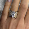 925 Sterling Silver Cz Ring Size 6