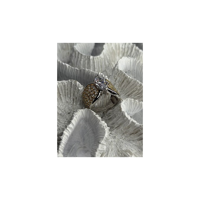 925 Sterling Silver Cz Ring Size 6