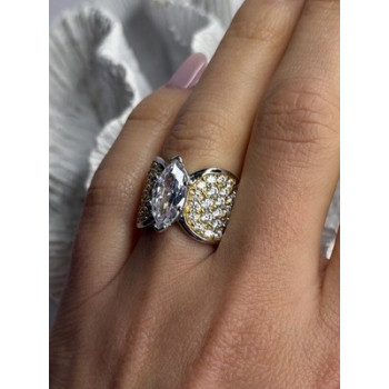 925 Sterling Silver Cz Ring Size 6