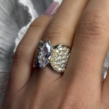 925 Sterling Silver Cz Ring Size 6