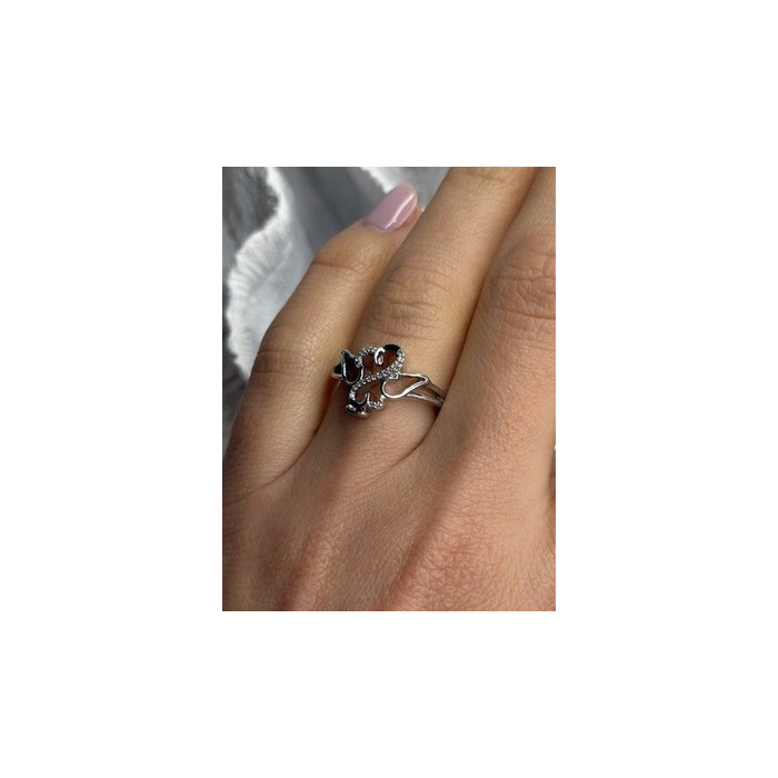 JWBR 925 Sterling Silver 0.07 ct Diamond Heart Ring Size 7