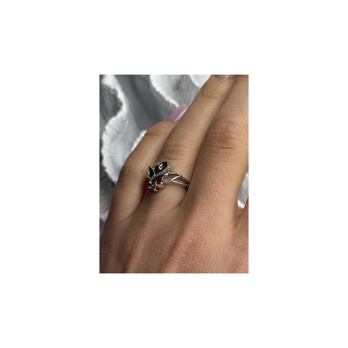 JWBR 925 Sterling Silver 0.07 ct Diamond Heart Ring Size 7