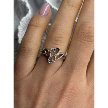 JWBR 925 Sterling Silver 0.07 ct Diamond Heart Ring Size 7