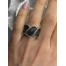 JWBR 925 Sterling Silver Black & White Diamonds Ring Size 7