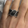 JWBR 925 Sterling Silver Black & White Diamonds Ring Size 7