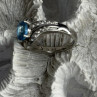 Shiny 925 Sterling Silver Topaz & Beryl Ring Size 7