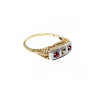 14K YELLOW GOLD RUBIES & DIAMOND RING SIZE 8