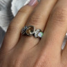 925 Sterling Silver Citrine & Opal & Beryl Ring Size 7