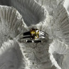 Elegant 925 Sterling Silver Citrine Ring Size 5