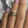 Elegant 925 Sterling Silver Citrine Ring Size 5