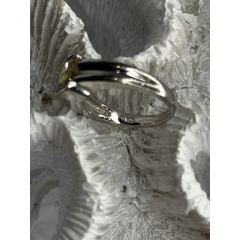 Elegant 925 Sterling Silver Citrine Ring Size 5