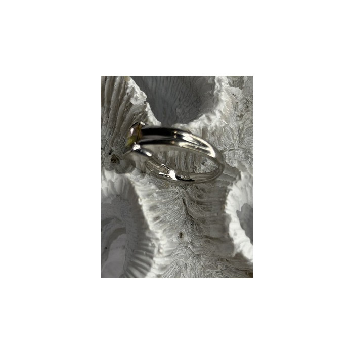 Elegant 925 Sterling Silver Citrine Ring Size 5