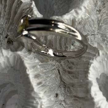 Elegant 925 Sterling Silver Citrine Ring Size 5