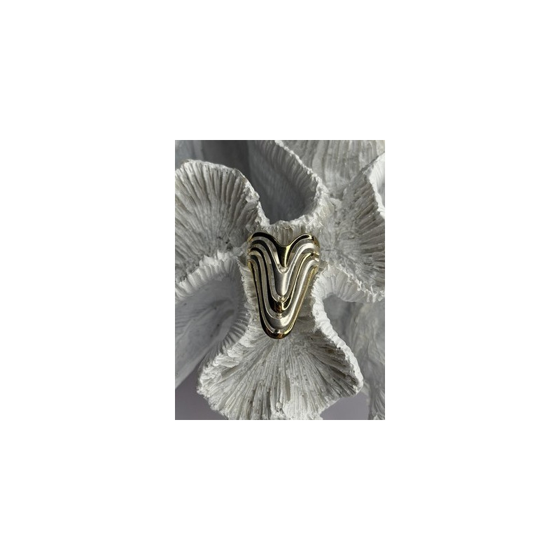 Aesthetic 925 Sterling Silver Gold Plated Part Ring Size 6