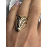 Aesthetic 925 Sterling Silver Gold Plated Part Ring Size 6