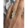 Aesthetic 925 Sterling Silver Gold Plated Part Ring Size 6