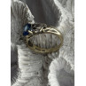 925 Sterling Silver Blue Topaz Ring Size 8