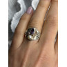 Vintage 925 Sterling Silver Pearl & Amethyst & Garnet Ring Size 7