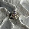 Vintage 925 Sterling Silver Pearl & Amethyst & Garnet Ring Size 7