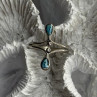 925 Sterling Silver Turquoise Ring Size 6.5
