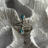 925 Sterling Silver Turquoise Ring Size 6.5