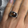 925 Sterling Silver Brown Tourmaline Ring Size 7