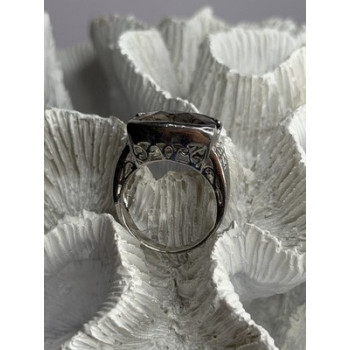 925 Sterling Silver Brown Tourmaline Ring Size 7