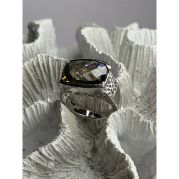 925 Sterling Silver Brown Tourmaline Ring Size 7