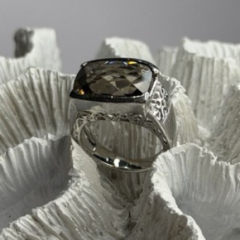 925 Sterling Silver Brown Tourmaline Ring Size 7