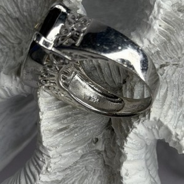 925 Sterling Silver Brown Tourmaline Ring Size 7
