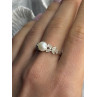 Lovely 925 Sterling Silver Pearl & Beryl Ring Size 10