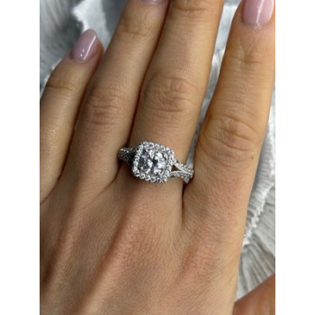 Shiny 925 Sterling Silver Cz Ring Size 10
