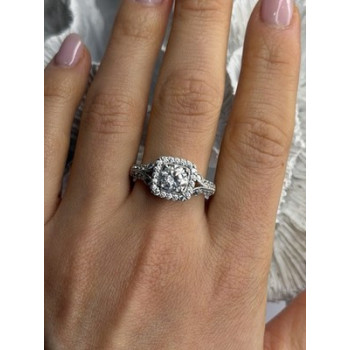 Shiny 925 Sterling Silver Cz Ring Size 10