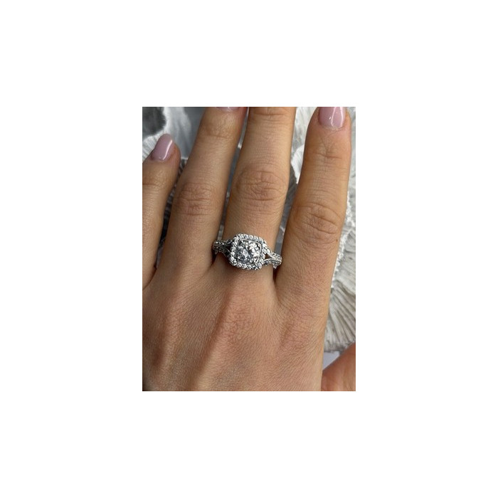 Shiny 925 Sterling Silver Cz Ring Size 10