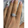 Shiny 925 Sterling Silver Cz Ring Size 10