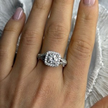 Shiny 925 Sterling Silver Cz Ring Size 10