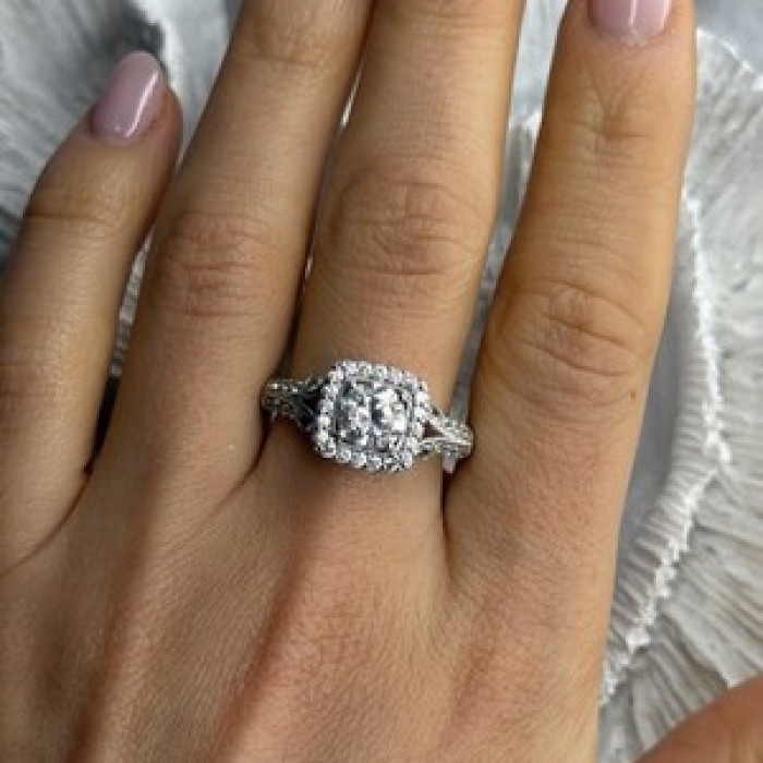 Shiny 925 Sterling Silver Cz Ring Size 10