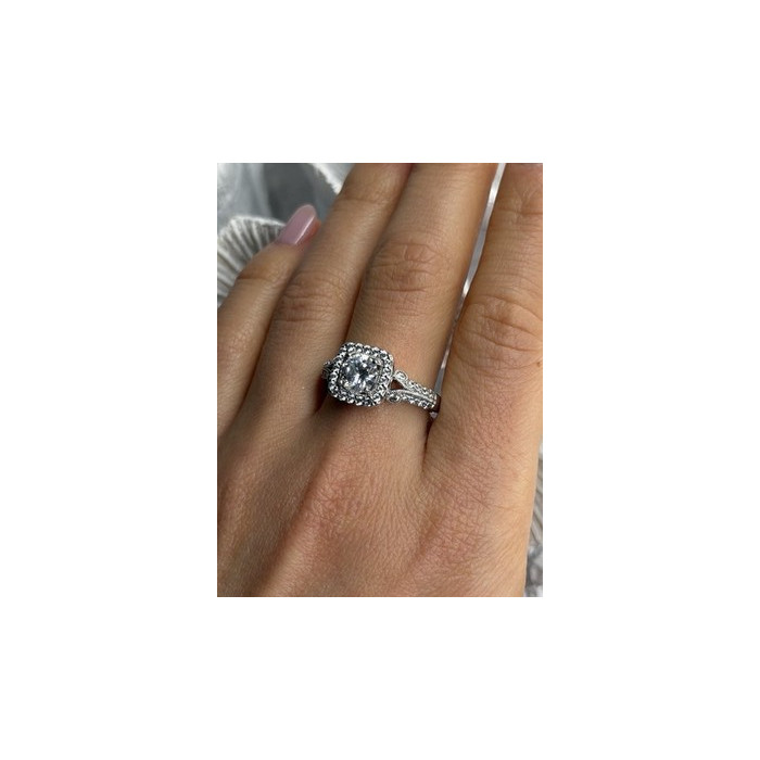 Shiny 925 Sterling Silver Cz Ring Size 10