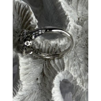 Shiny 925 Sterling Silver Cz Ring Size 10